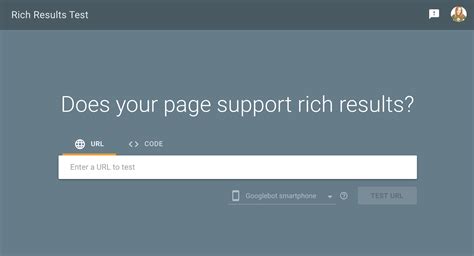 rich results testing tool